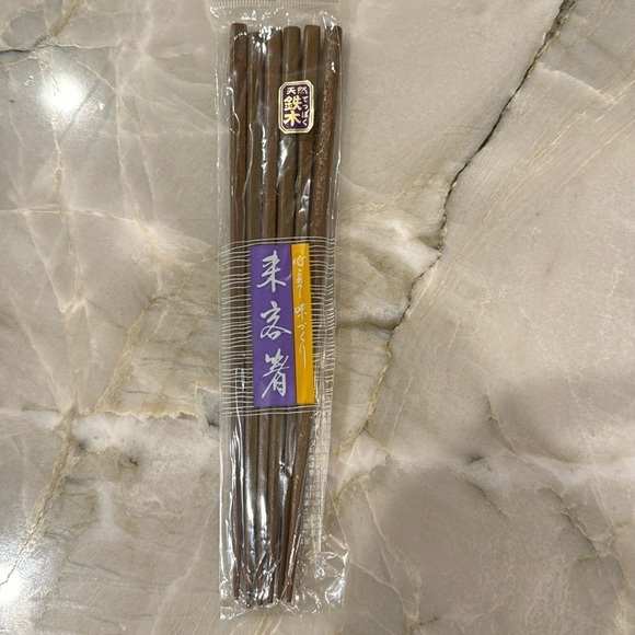 Set of 3 Pairs Japanese Natural Wood Chopsticks NEW - Picture 3 of 3